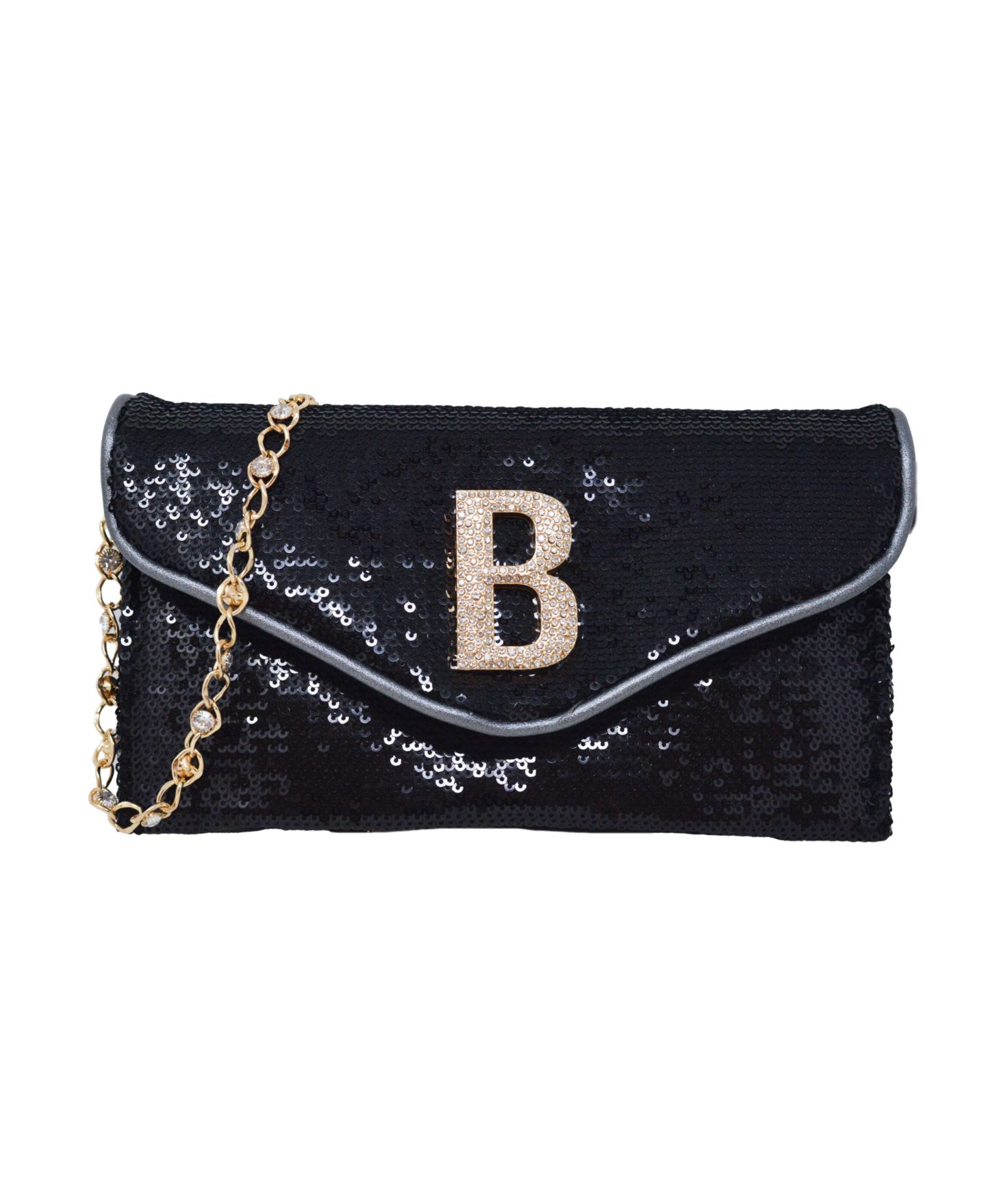 Женский клатч Bebe Miro Sequin Crossbody Clutch, цвет: Чёрный — фото 3