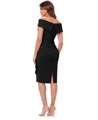 Women's Off-The-Shoulder Sweetheart Ruffle Dress