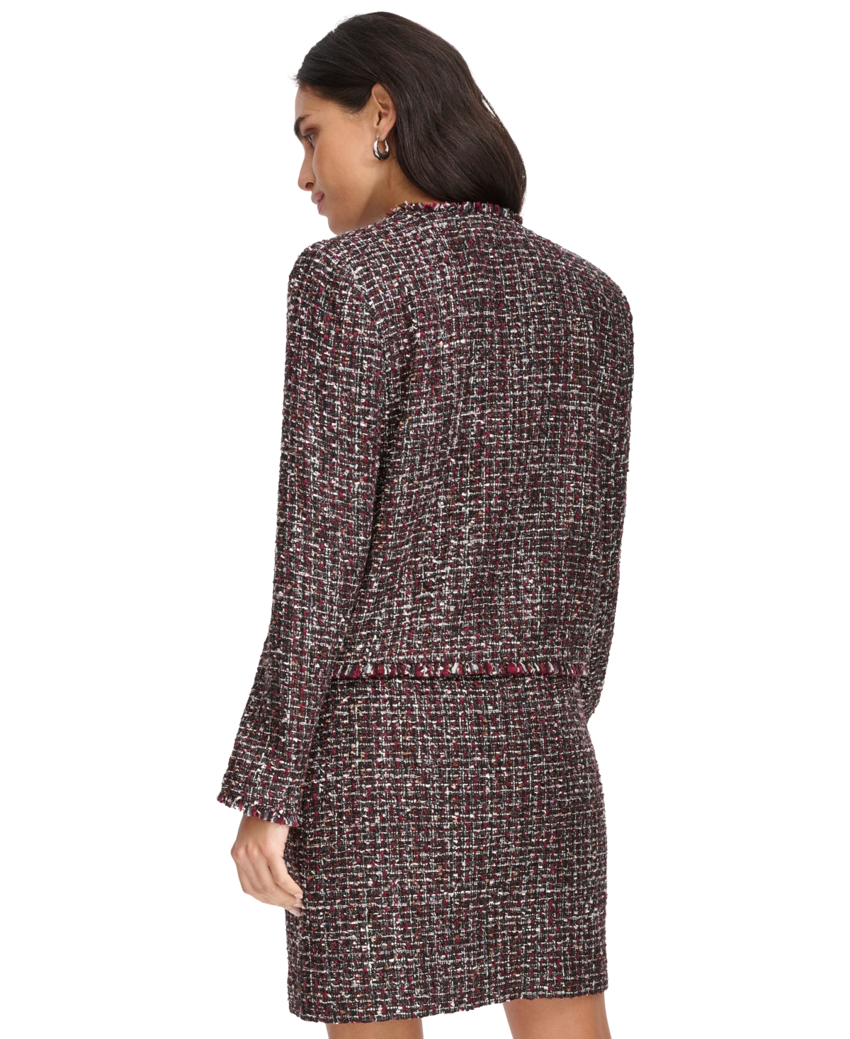 Calvin Klein Women's Tweed Open-Front Blazer