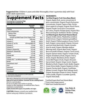Garden of Life Mykind Organics Kids Multi Gummies, Organic Fruit 120 Chews