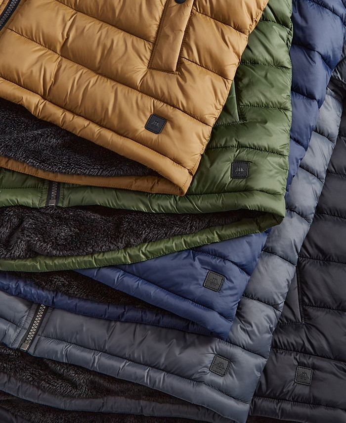 Hawke & Co. Men's Sherpa Lined Hooded Puffer Jacket - Macy's