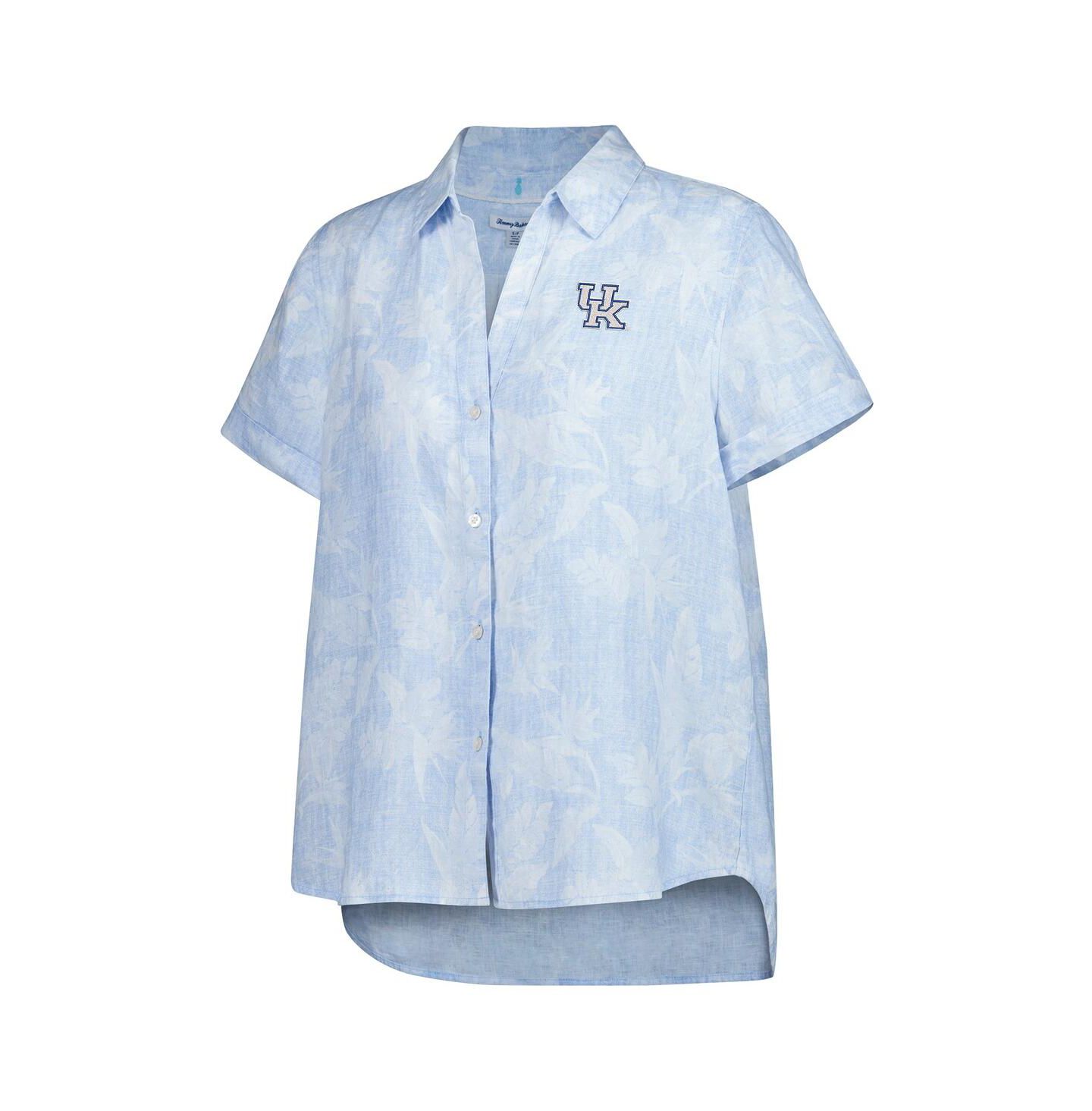 Женская рубашка Tommy Bahama Light Blue Kentucky Wildcats Legacy Leaves Camp Button-Up — фото 3