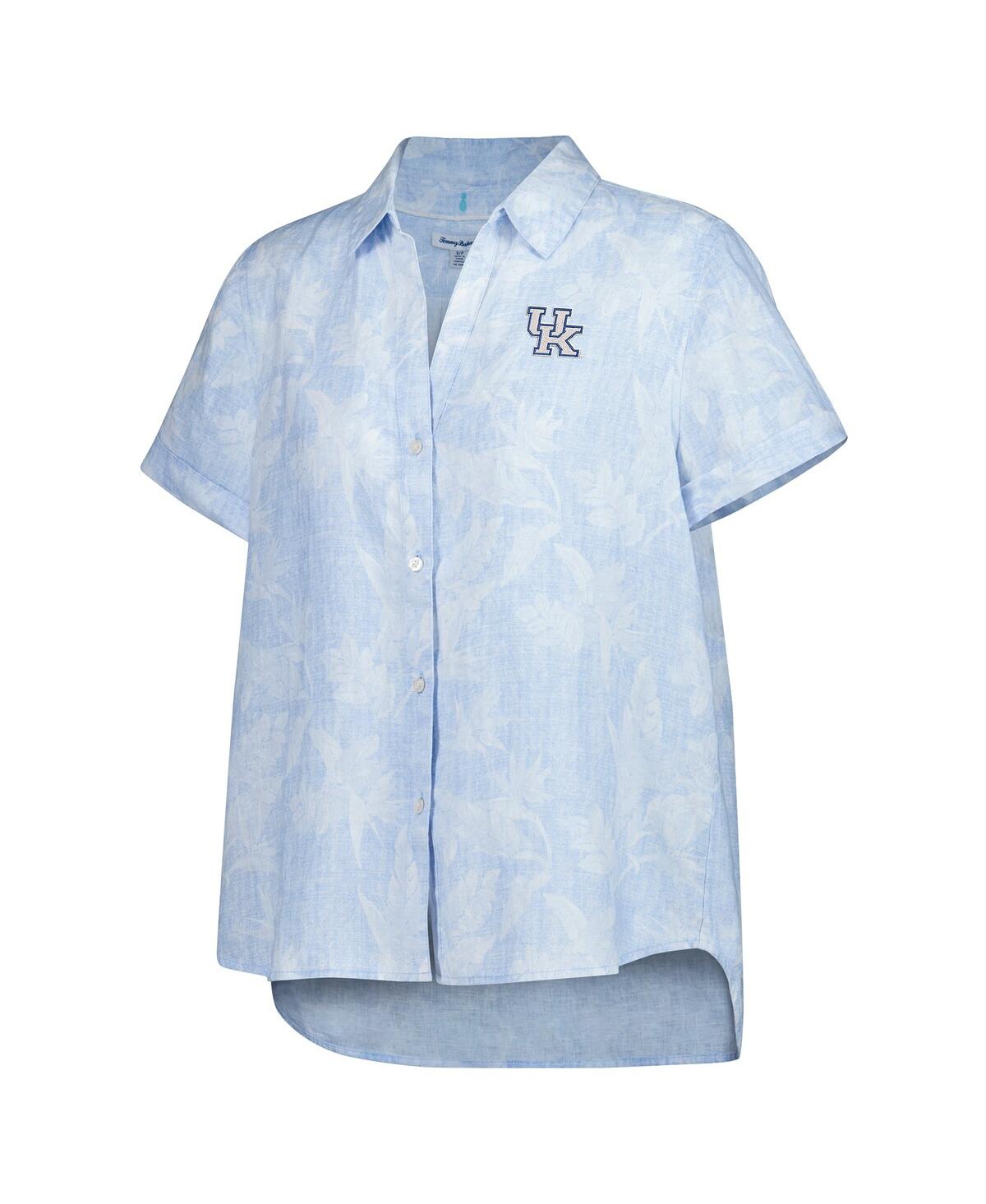 Tommy Bahama Women's Light Blue Kentucky Wildcats Legacy Leaves Camp Button-up Shirt In Light Blue