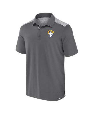 Men's Gray Los Angeles Rams Long Shot Polo