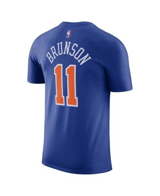 Men's Jalen Brunson Blue New York Knicks Icon Edition Name Number T-Shirt
