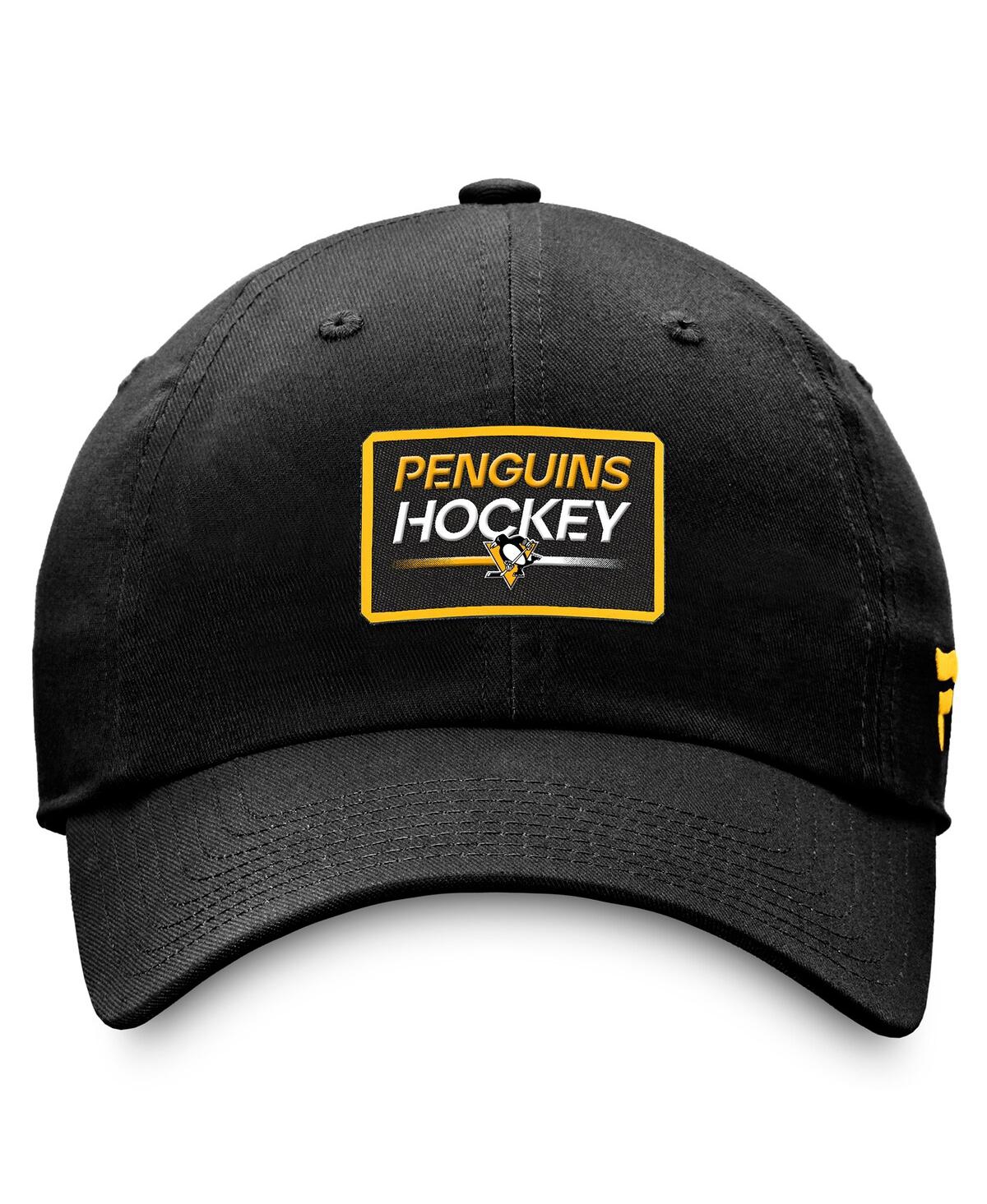 Fanatics Men's Black Pittsburgh Penguins Authentic Pro Prime Adjustable Hat In Black