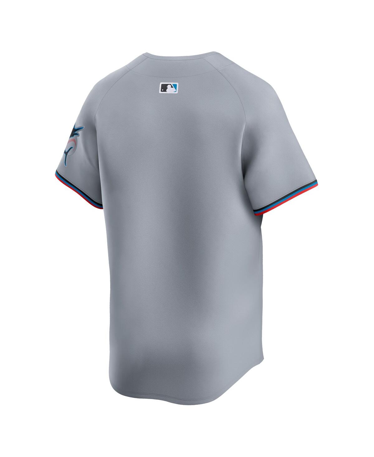 Nike Men'sMiami Marlins Road Limited Jersey - Gray