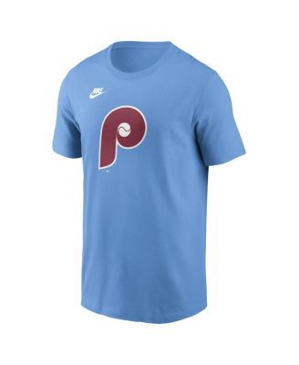 Men's Light Blue Philadelphia Phillies Cooperstown Collection Team Logo T-Shirt