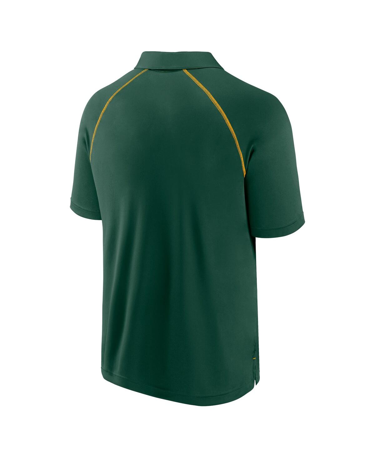 Fanatics Men's Green Oakland Athletics Strong Alone Raglan Polo In Green