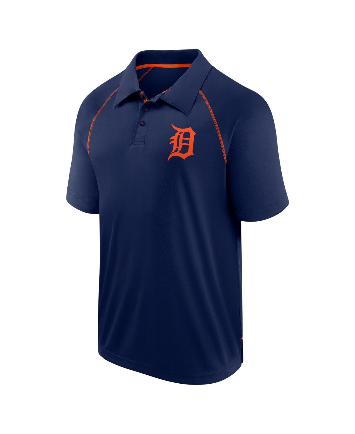 Fanatics Men's Navy Detroit Tigers Strong Alone Raglan Polo In Navy