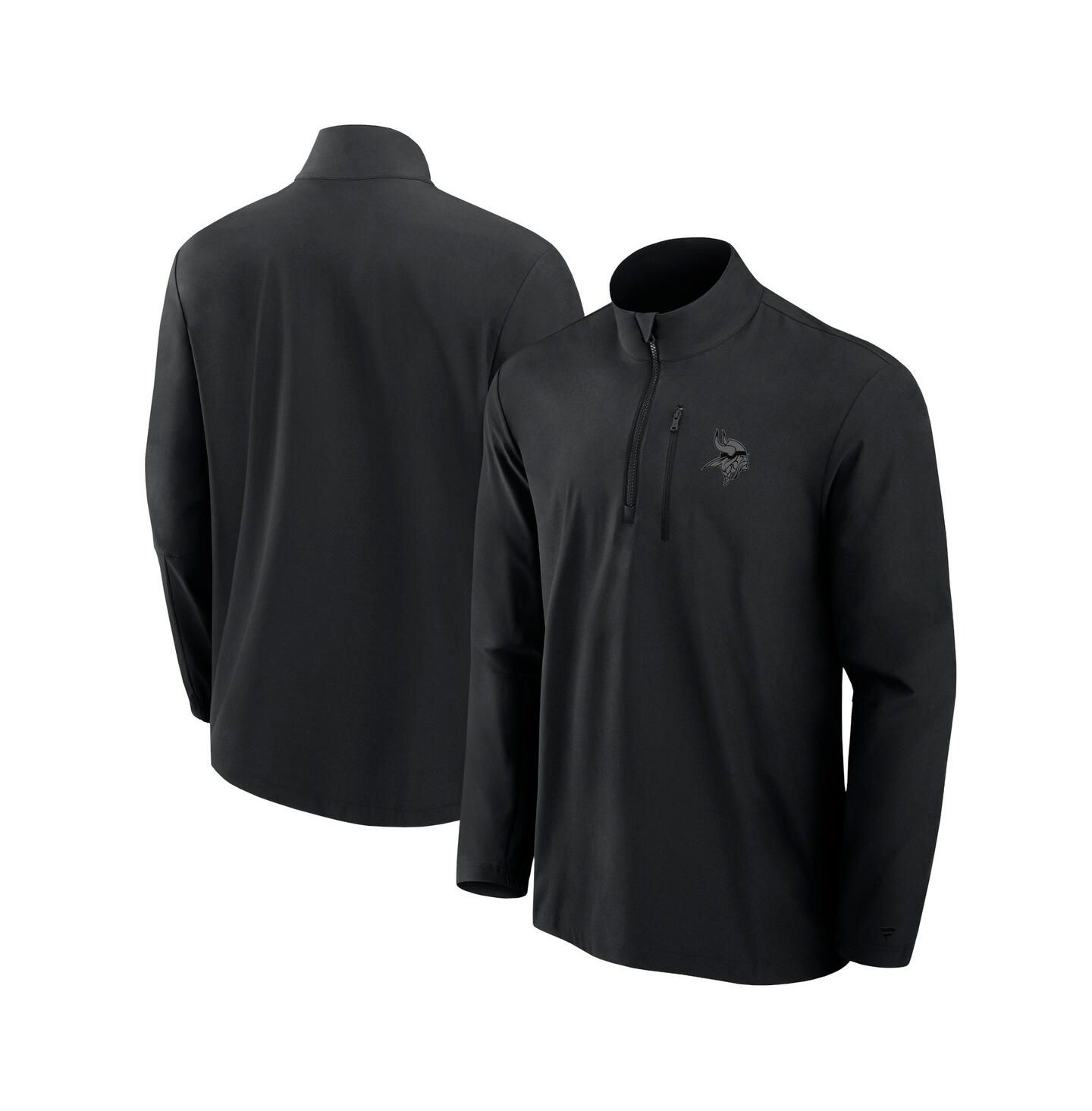 Мужская куртка Fanatics Signature Black Minnesota Vikings Front Office Woven Quarter-Zip — фото 1