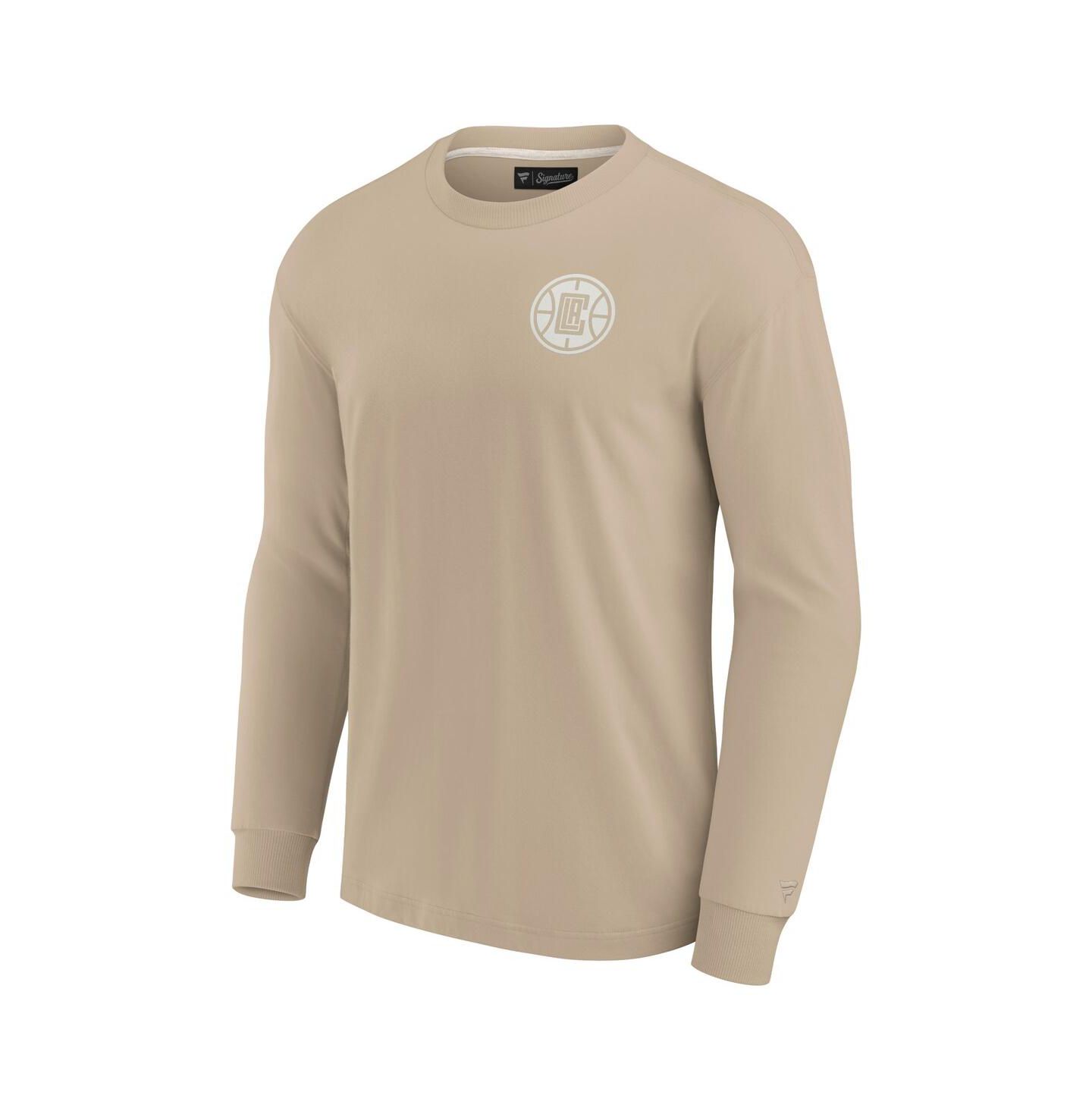 Футболка Fanatics Signature Khaki LA Clippers Elements Super Soft Long Sleeve — фото 2