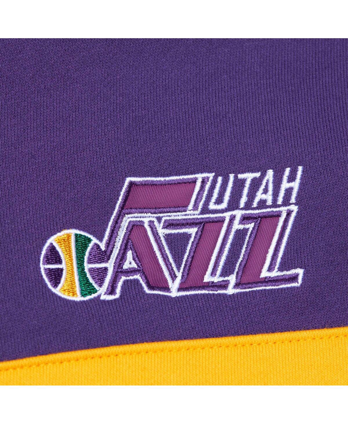 Mitchell & Ness Men's Hoodie Nba Head Coach Hoodie Utajaz Original Team Colors In Black Purple