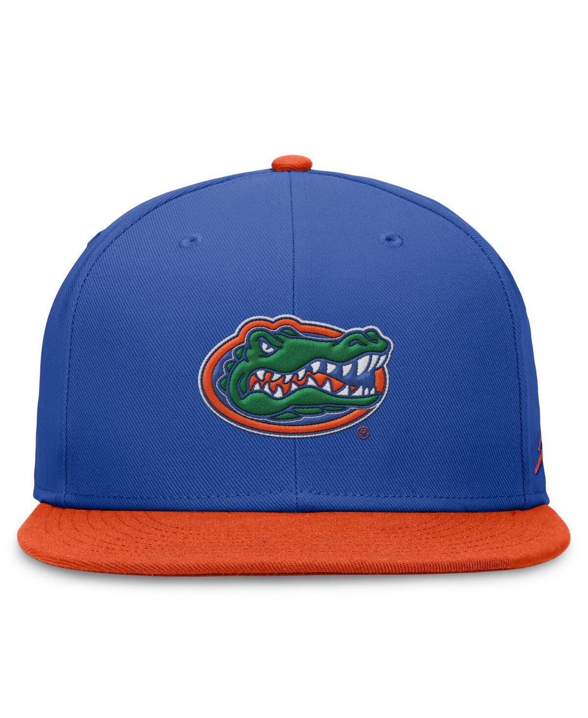 Jordan Men's Royal/orange Florida Gators Team Logo Performance Fitted Hat In Royal,orange