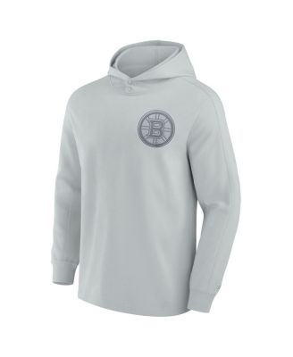Men's Gray Boston Bruins Elements Lightweight Tri-Blend Fleece Hoodie
