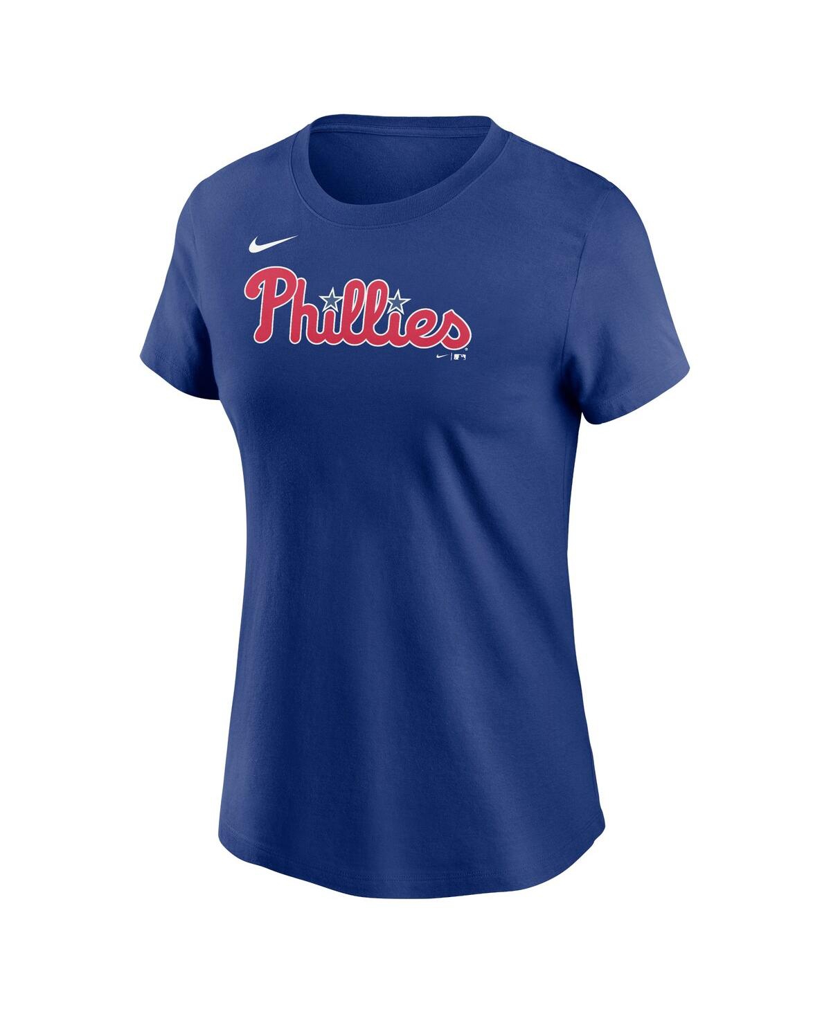 Nike Women's Royal Philadelphia Phillies Wordmark T-shirt In Royal