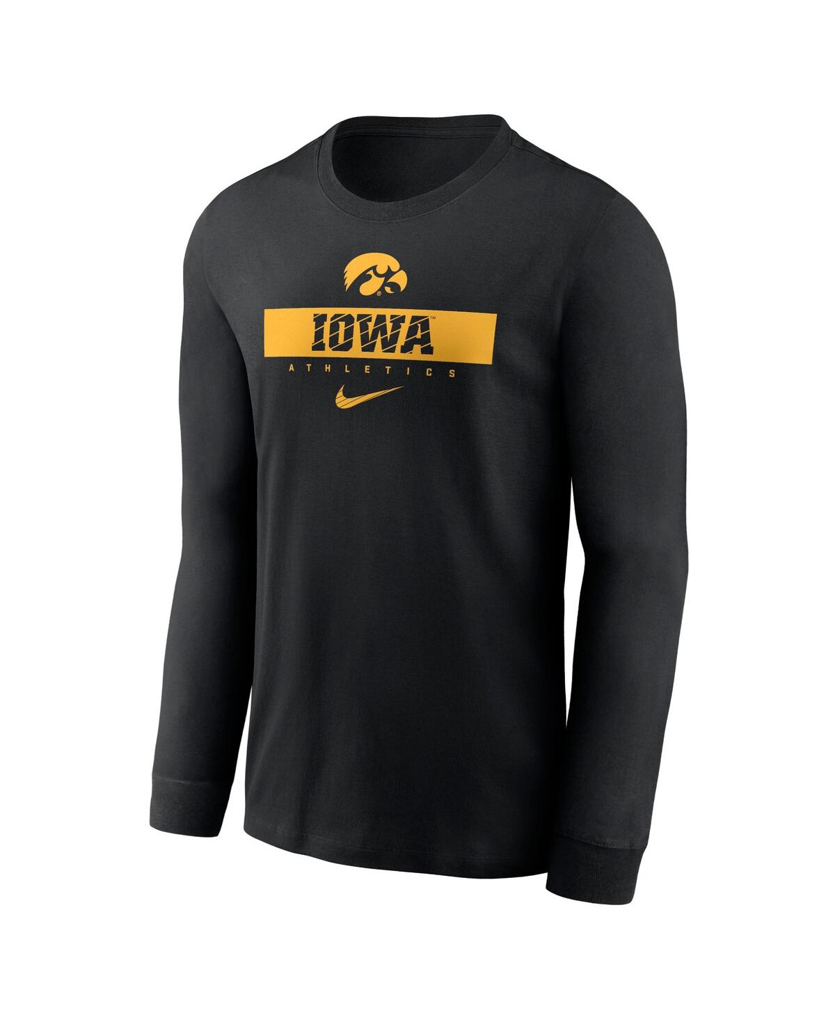 Nike Men'sIowa Hawkeyes 2024 Sideline Legend Performance Long Sleeve T-Shirt - Black