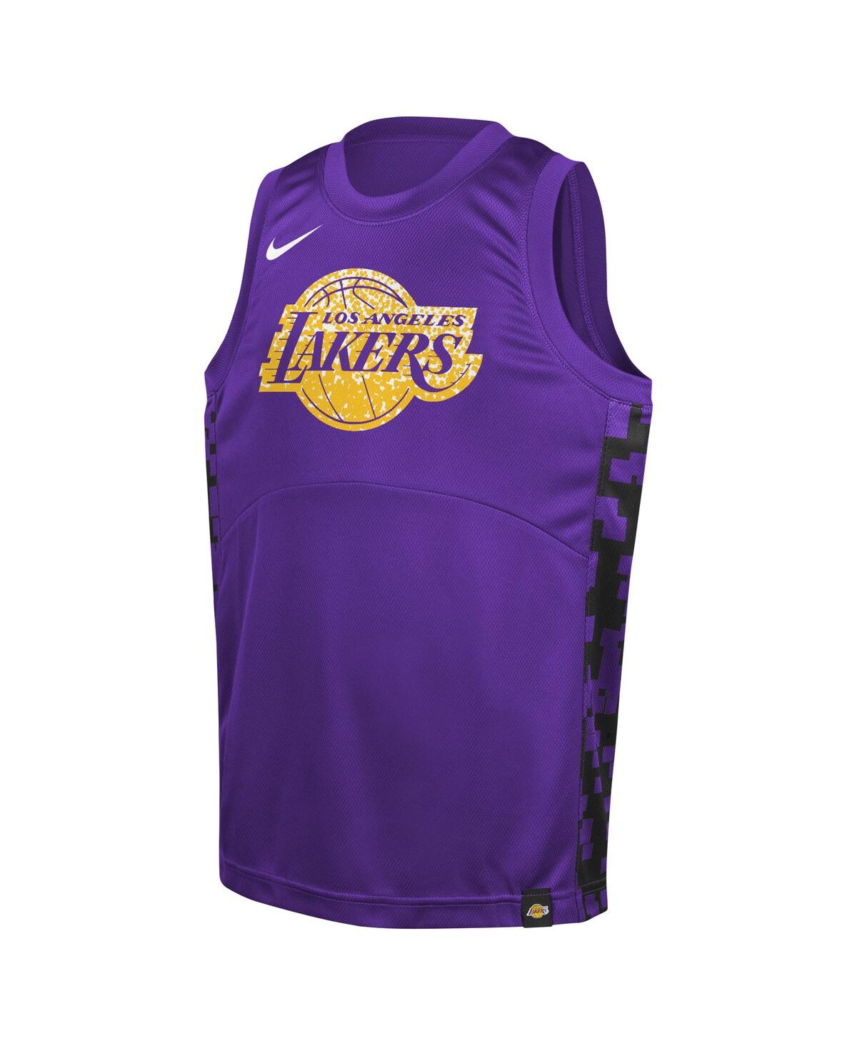 Nike Big Boys and GirlsLos Angeles Lakers Courtside Starting Five Team Jersey - Purple