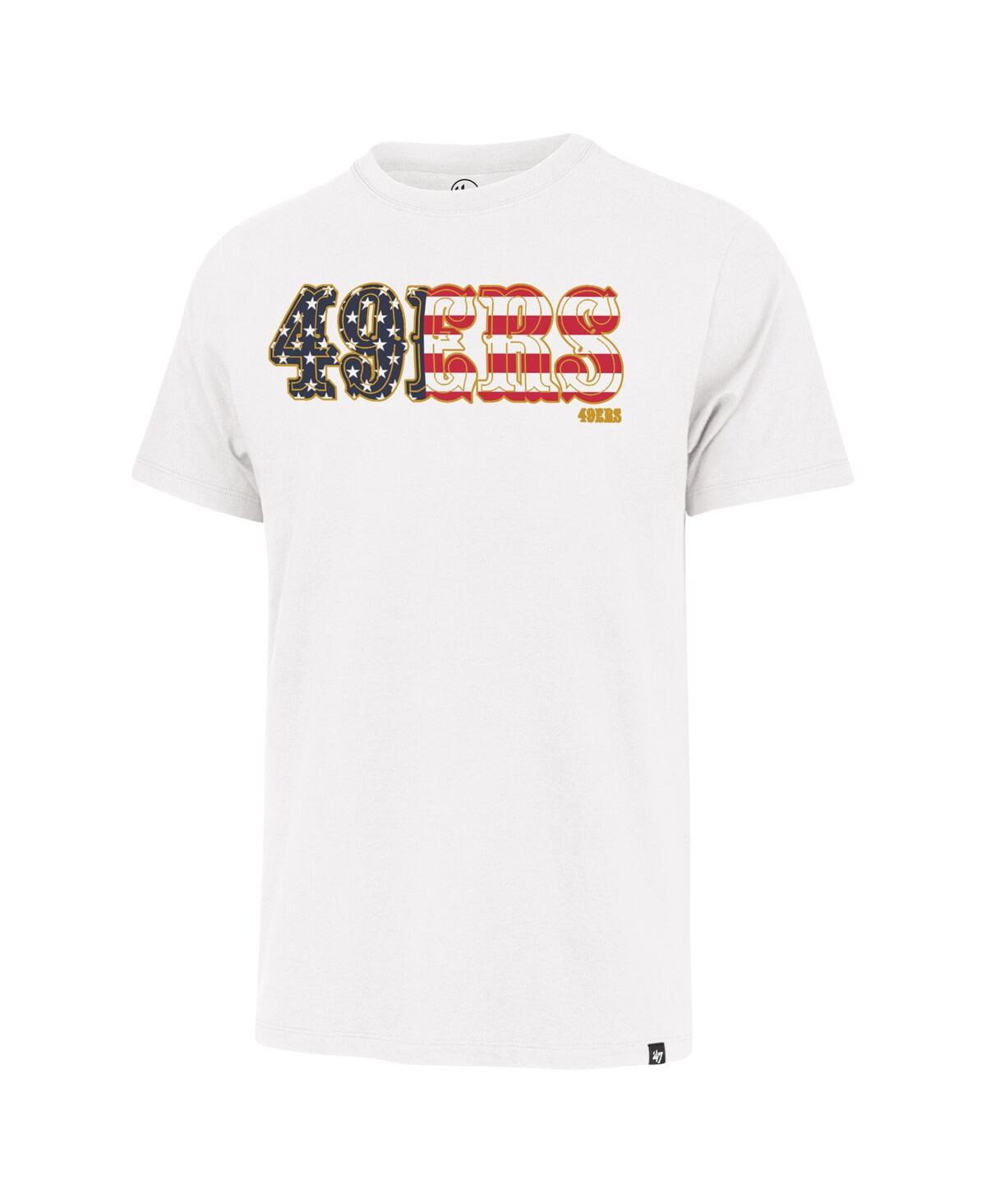 47 Brand Men's White San Francisco 49ers Flag Script Franklin T-shirt In White