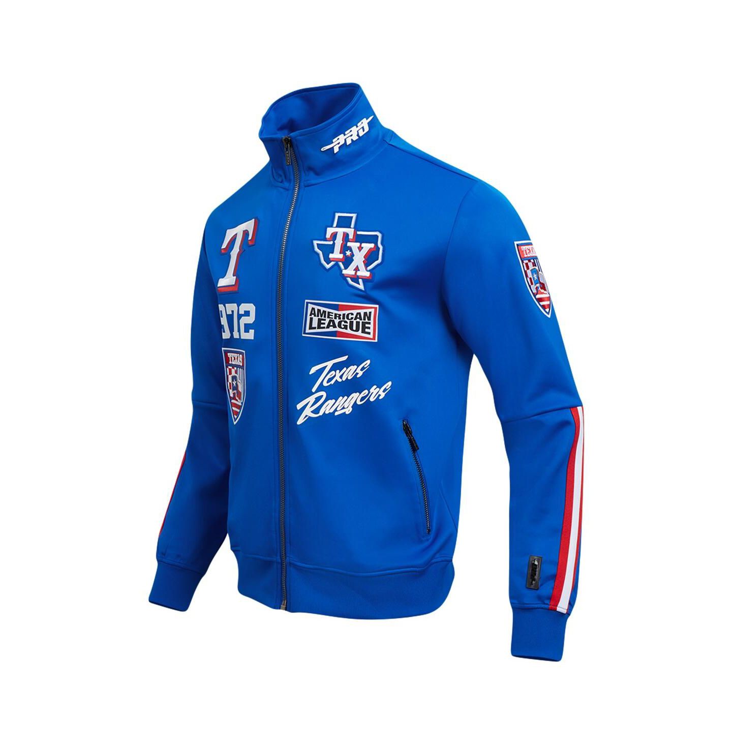 Мужская куртка Pro Standard Royal Texas Rangers Fast Lane Full-Zip Track — фото 2