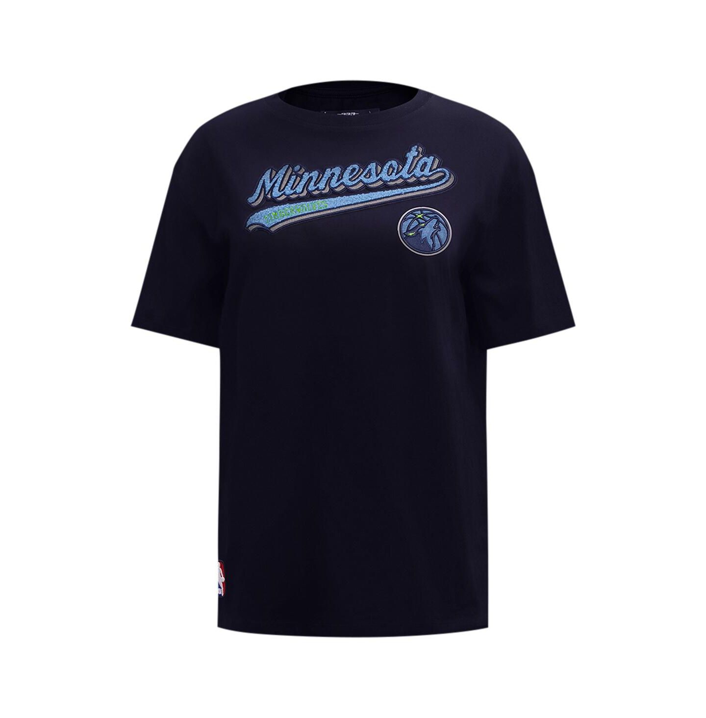 Женская футболка Pro Standard Navy Minnesota Timberwolves Script Boyfriend — фото 3