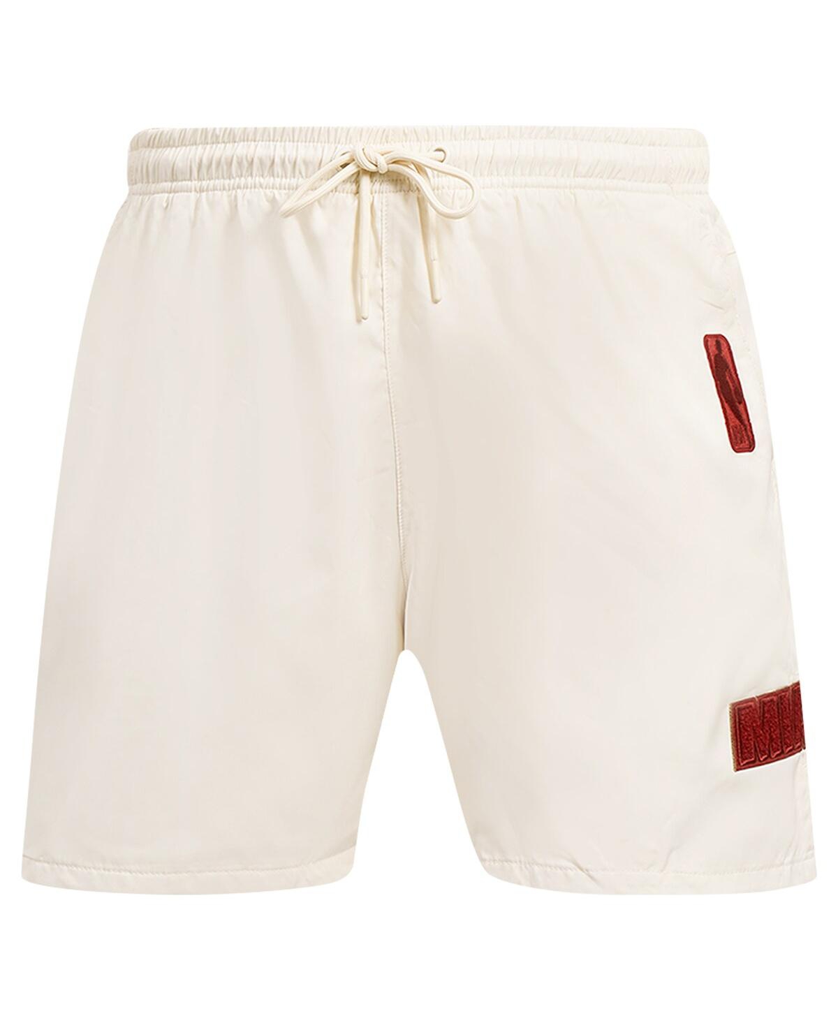 Pro Standard Men's Cream Miami Heat Triple Tonal Woven Shorts In Cream