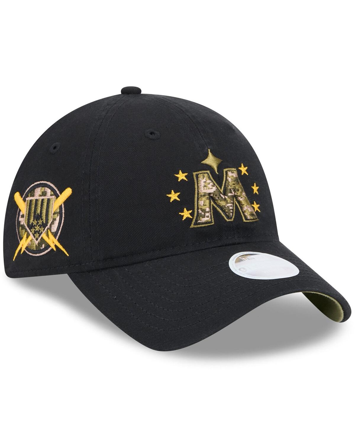 New Era Women's Black Minnesota Twins 2024-armed Forces Day 9twenty Adjustable Hat In Black