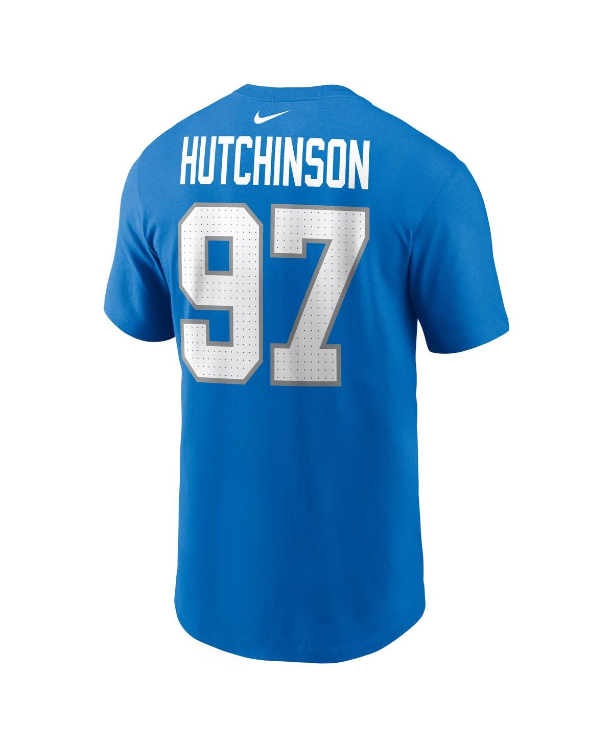 Nike Big Boys and Girls Aidan HutchinsonDetroit Lions Player Name Number T-Shirt - Blue