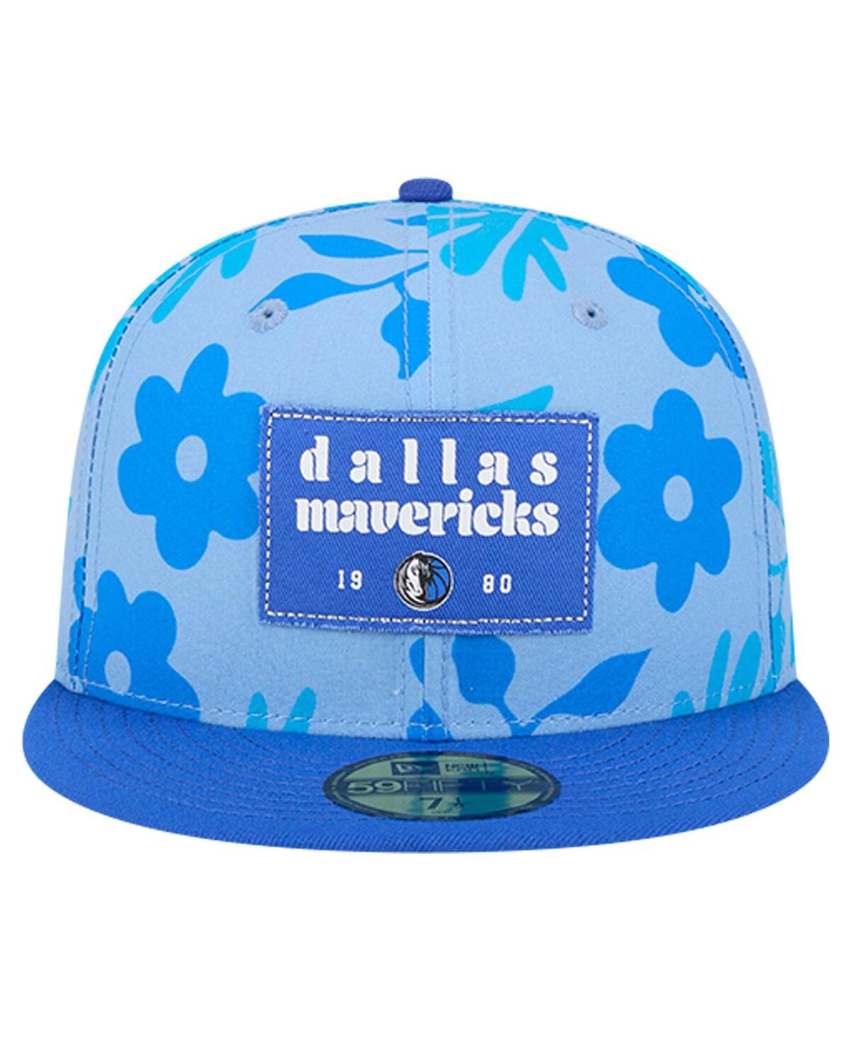 New Era Men'sDallas Mavericks Palm Fronds 2-Tone 59FIFTY Fitted Hat - Blue