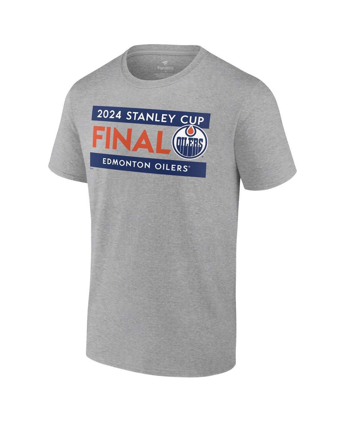 Fanatics Men'sEdmonton Oilers 2024 Stanley Cup Final Big Tall Roster T-Shirt - Heather Gray