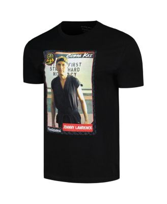 Men's Black Cobra Kai Johnny Lawrence Card T-Shirt