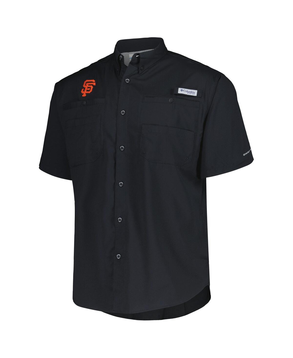 Columbia Men's Black San Francisco Giants Tamiami Omni-shade Button-down Shirt In Black