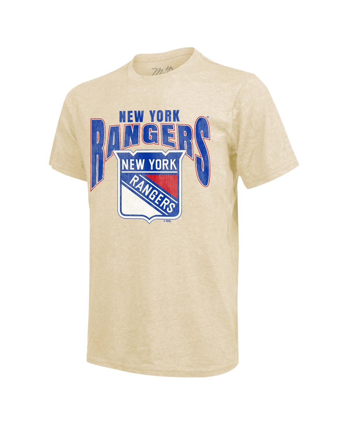 Majestic Threads Men's Artemi Panarin Cream New York Rangers Dynasty Name Number Tri-blend T-shirt In Cream