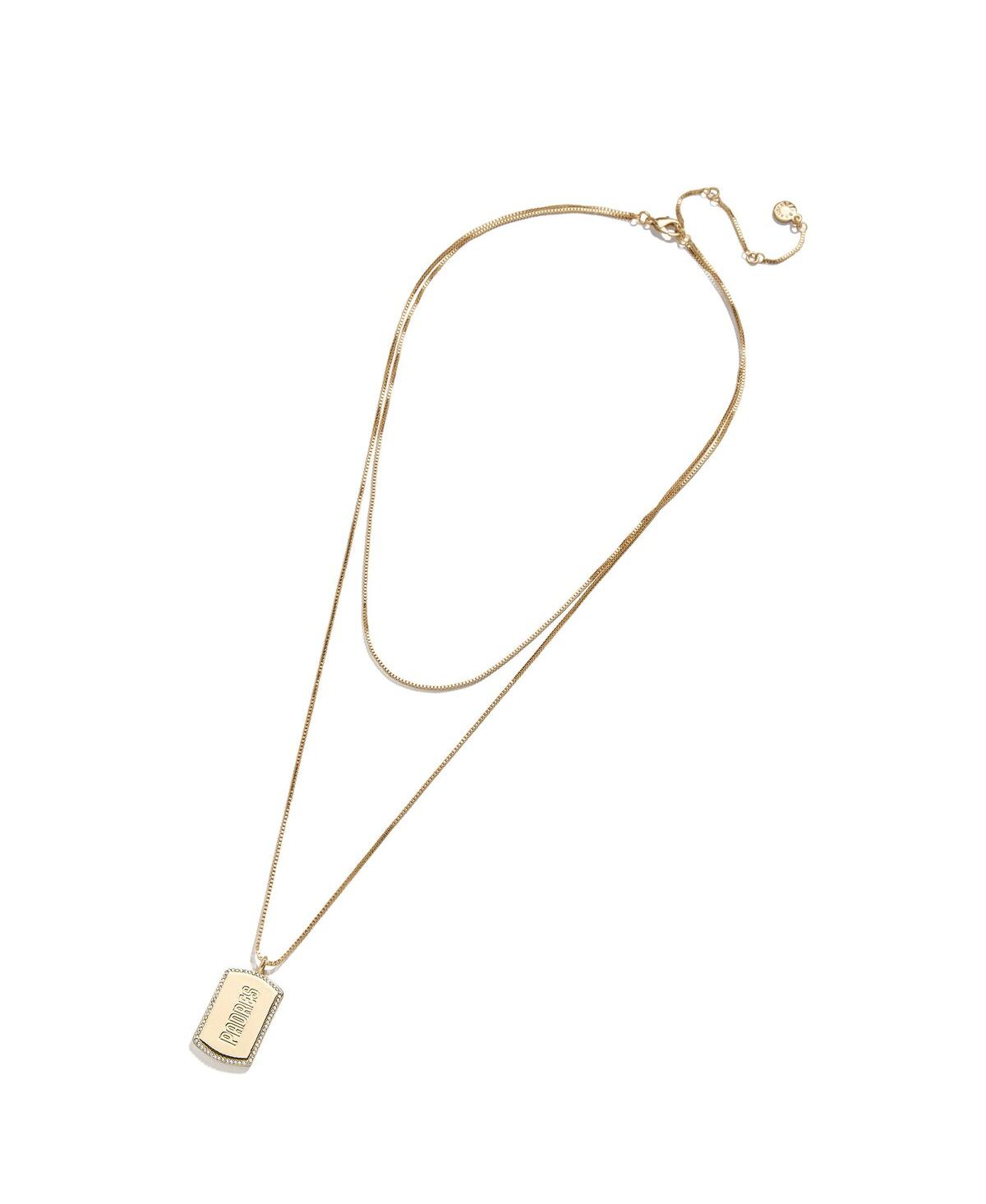 Shop Wear By Erin Andrews X Baublebar San Diego Padres Dog Tag Necklace In Gold