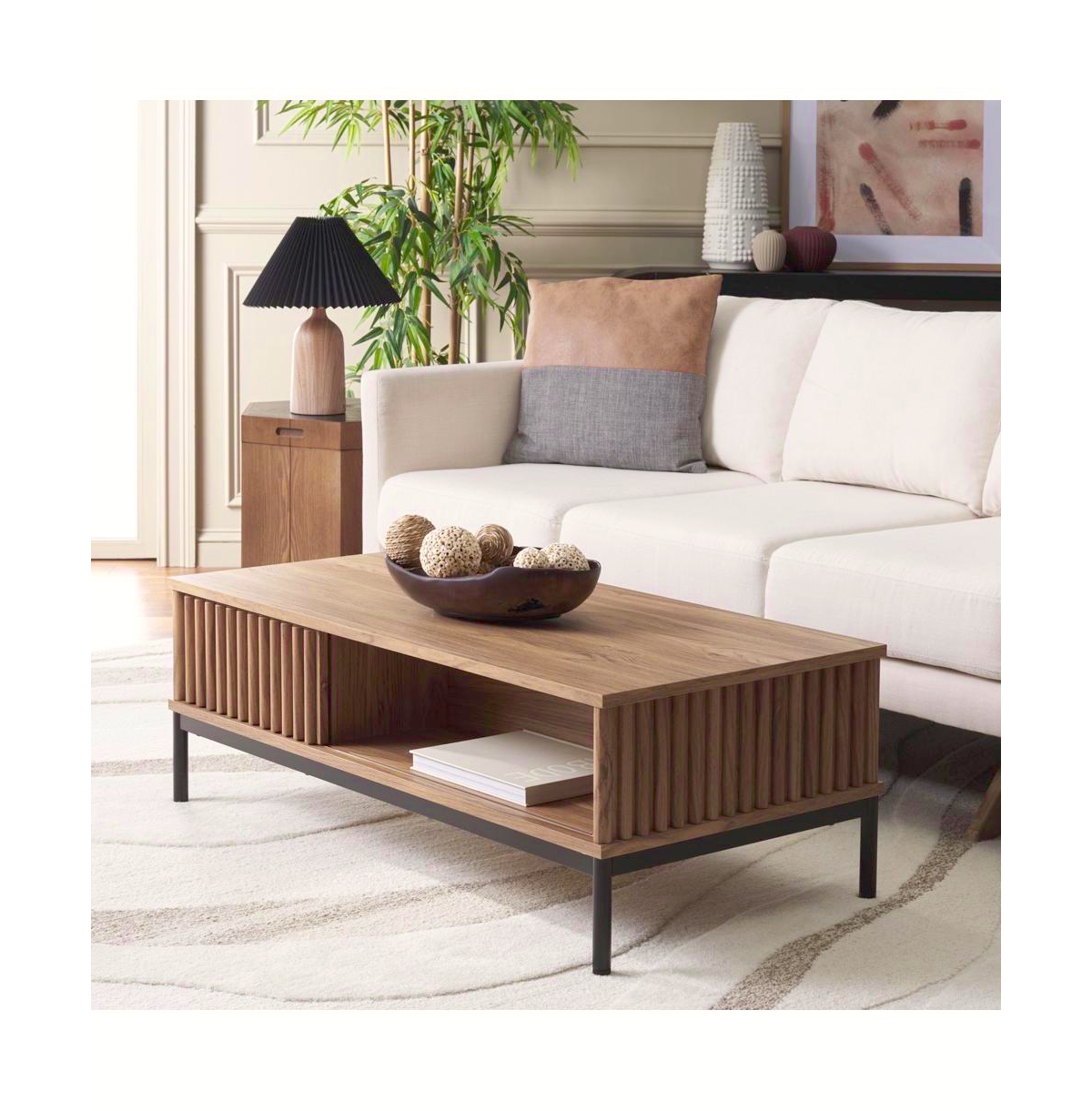 Safavieh Lylia 2 Door Coffee Table -black
