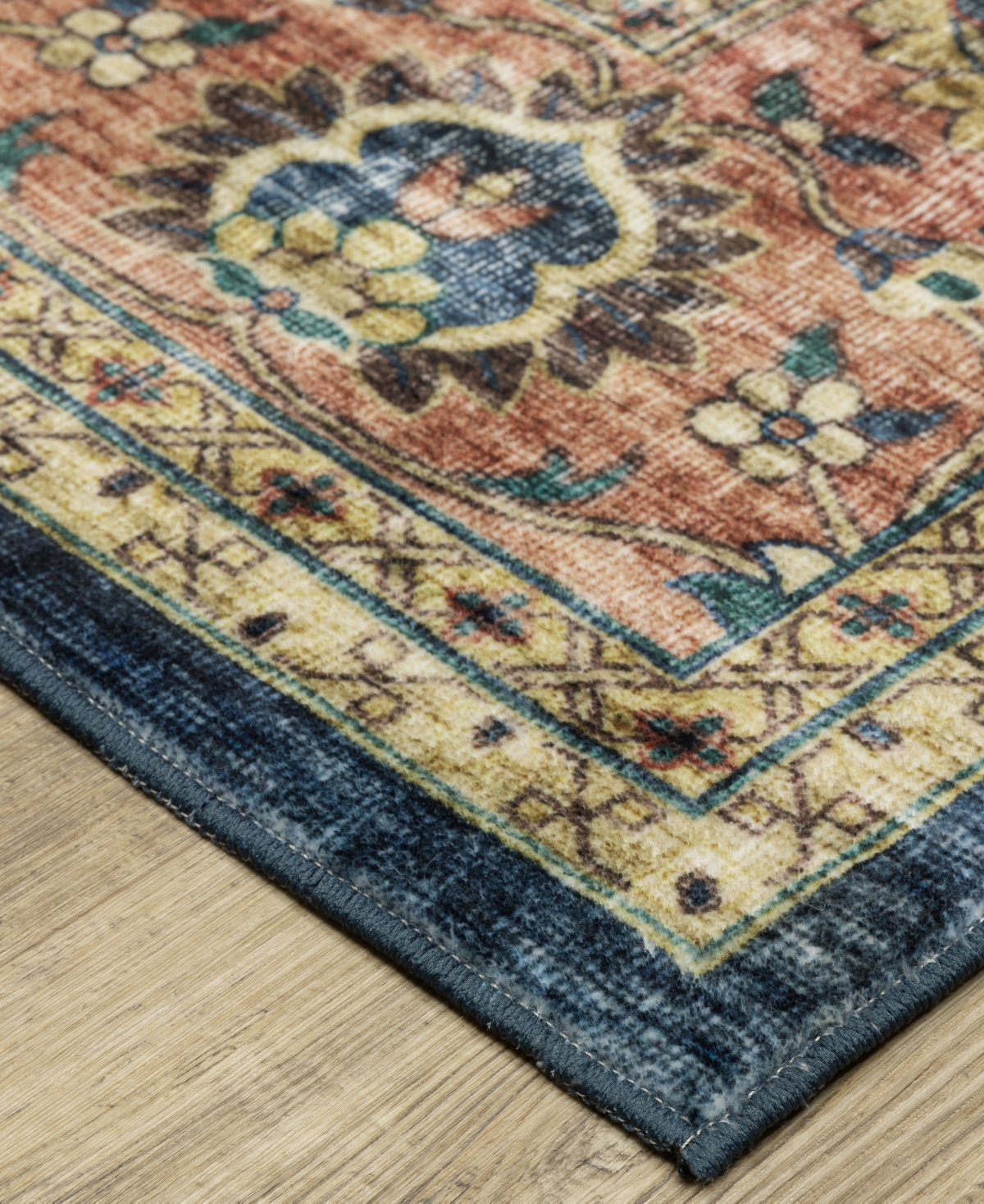 Oriental Weavers Sumter Washable Sum04 7'6x10' Area Rug In Blue
