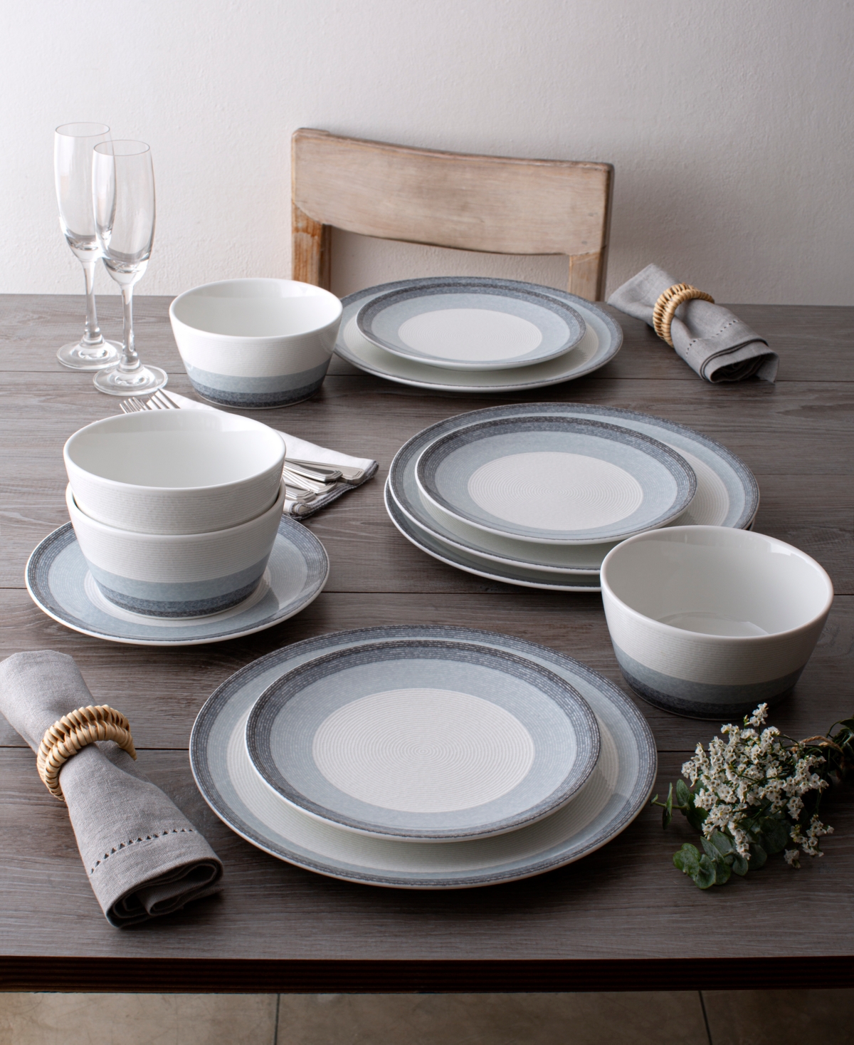 Noritake Colorscapes Layers Coupe Salad Plate Set Of 4, 8.25" In Sky