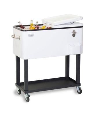 BLACK+DECKER, Mobile Cooler Cart, 2 Door Seal Lid,4 Rolling Wheels, BCC20W