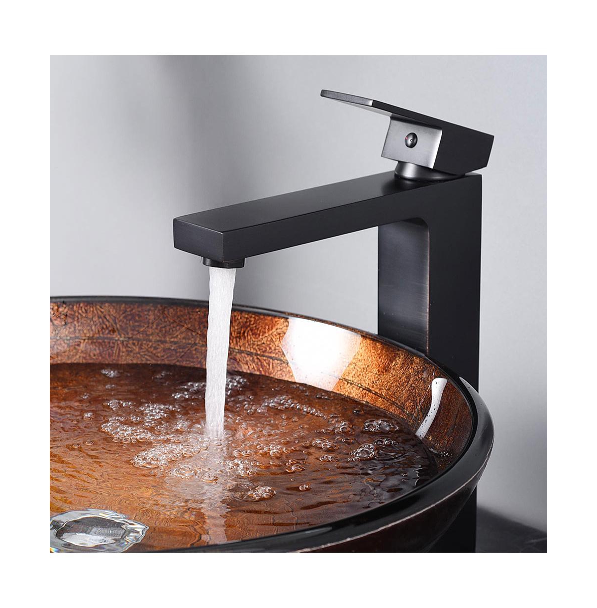 Aquaterior Home Bathroom Faucet Tall Cold & Hot Water f/ Above Counter Vessel Sink Orb - Natrual
