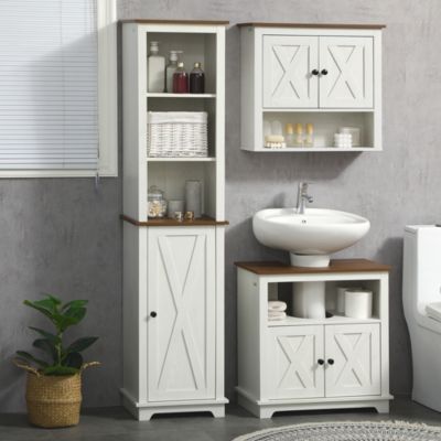 Slim Bathroom Storage Cabinet Freesding Linen Tower