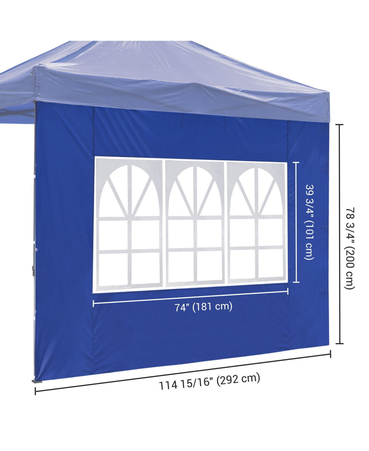 Yescom InstaHibit Universal Window Sidewall UV30+ Fits 10x10ft Canopy Picnic 1 Piece