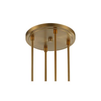 Aron Brass Gold Wagon Wheel Chandelier 36" Wide Modern Clear Glass Shade 12-Light Fixture for Dining Room House Foyer Kitchen Island Entryway