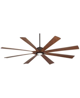 80" Defender Modern Indoor Outdoor Ceiling Fan with Dimmable LED Light Remote Oil Rubbed Bronze Koa Damp Rated for Patio Exterior