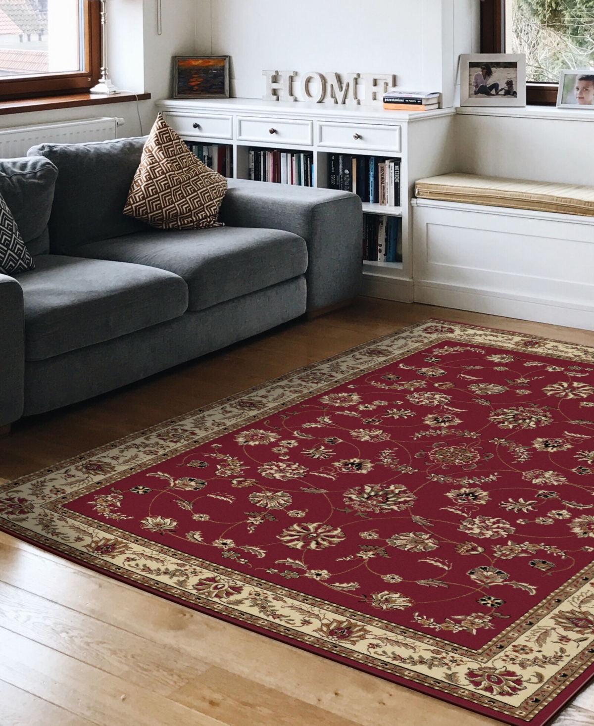 Km Home Closeout!  Pesaro 5'5"x7'7" Area Rug In Red