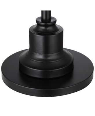 Spenser Rustic Farmhouse Floor Lamp 58" Tall Oiled Bronze Metal Off White Linen Empire Shade for Living Room Bedroom Office House Home