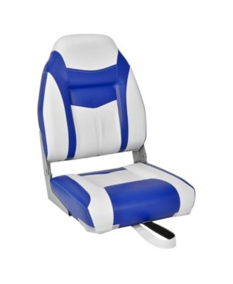 2 Pack High Back Folding Boat Seats with Sponge Cushion & Flexible Hinges