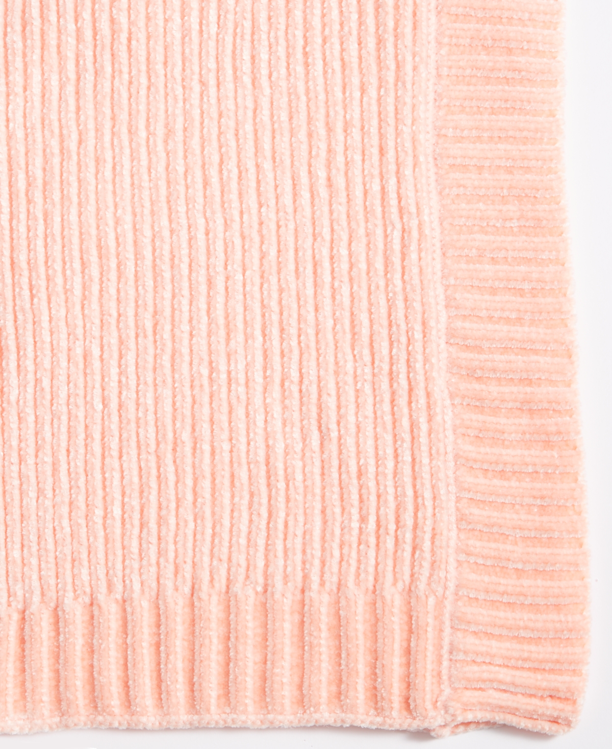 First Impressions Baby Girls Secret Garden Chenille Sweater Blanket, Created For Macy's In Iced Peach