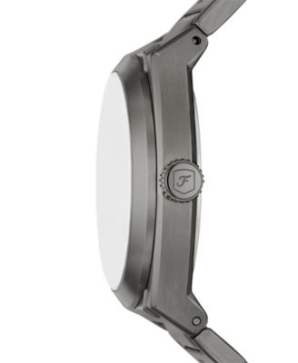 Men's Everett Three-Hand Date Gunmetal Stainless Steel Watch 42mm