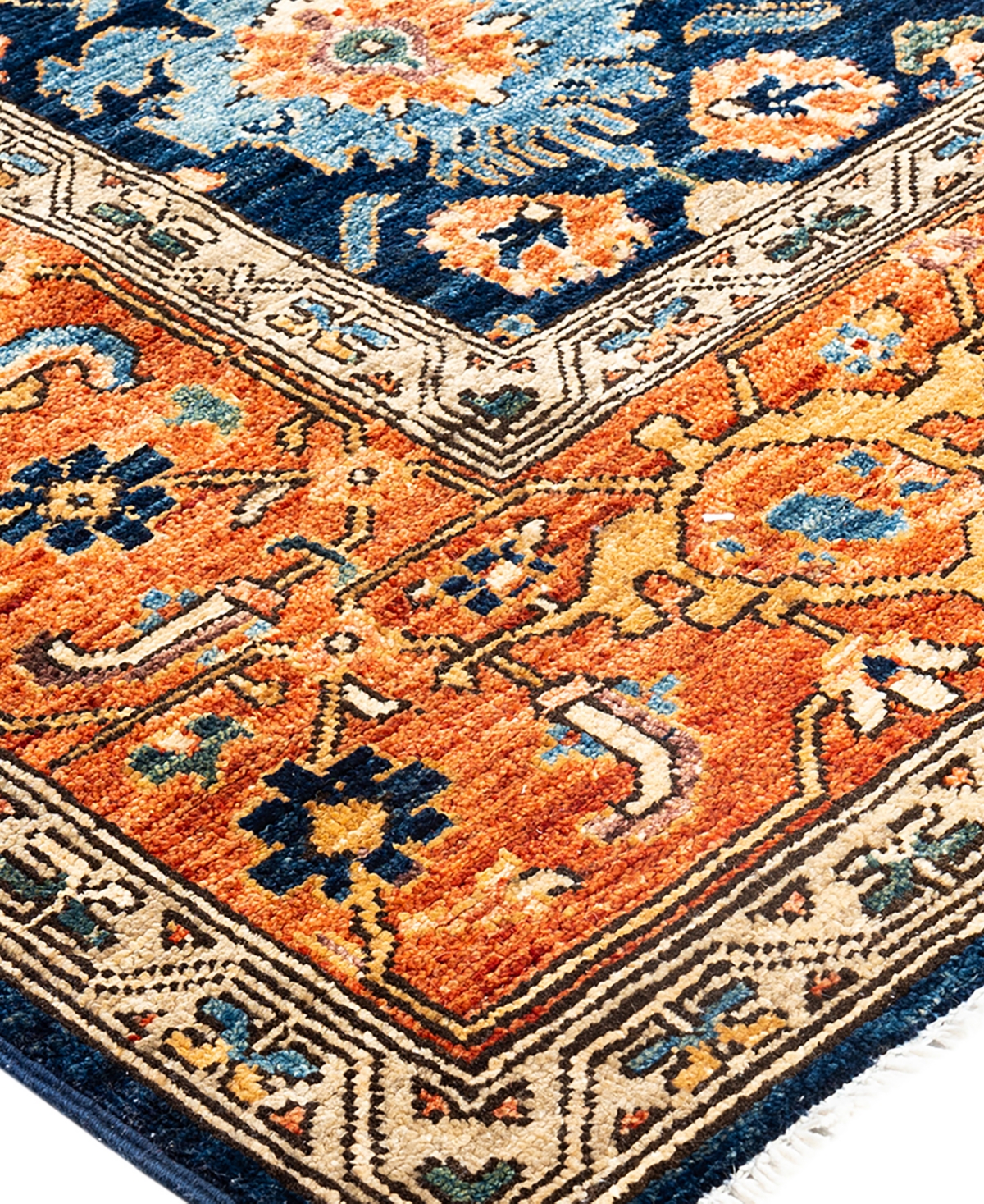 Adorn Hand Woven Rugs Serapi 6'6"x9'7" Area Rug In Blue