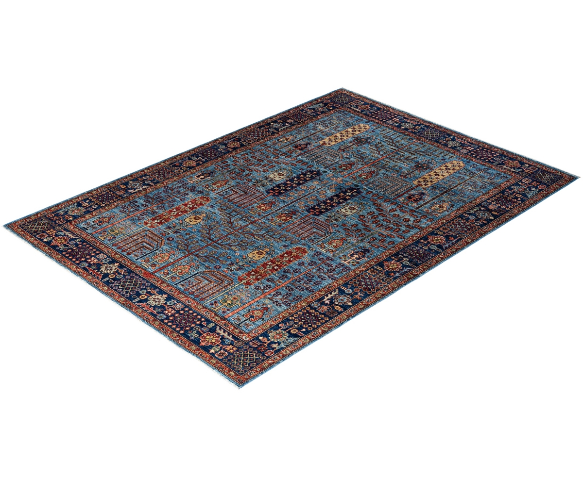 Adorn Hand Woven Rugs Serapi 6'2"x8'8" Area Rug In Light Blue
